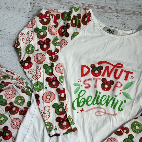 Mickey Donut Christmas pajama set SMALL - Picture 2 of 3